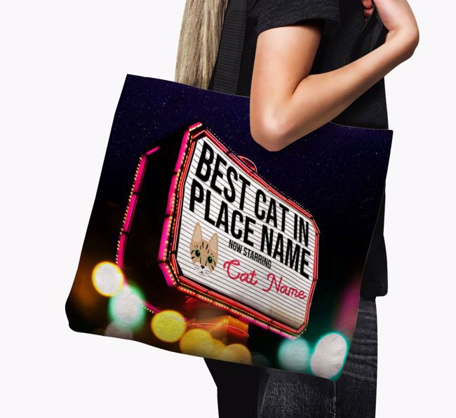 Best Cat in Lights: Personalized {breedFullName} Canvas Bag